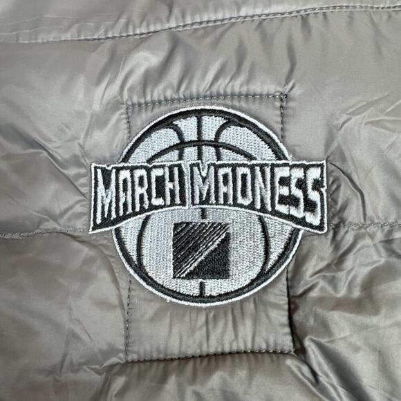 March Madness‎ Edition Linksoul Down Vest In Gray Men's Large EUC - Picture 1 of 15
